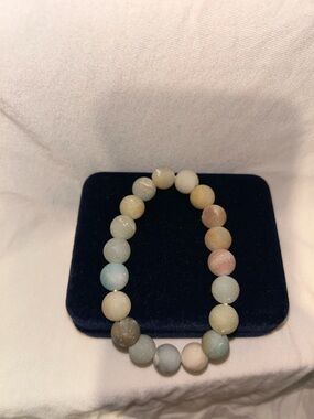 Women’s Heavy Duty Quartz Multicolor Bracelet, Round, Agate, Handmade